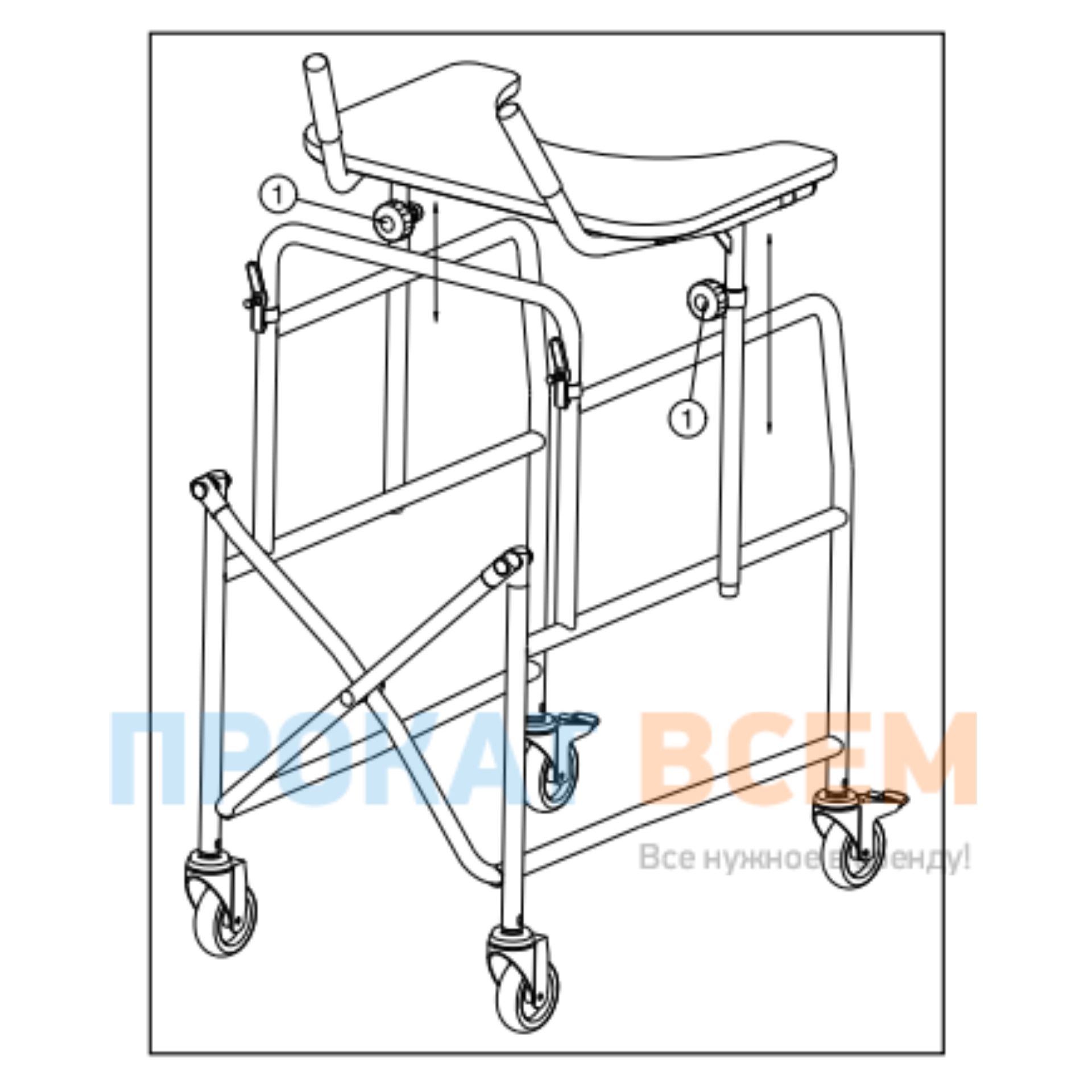 Прокат высоких ходунков с опорой под локоть в Минске.